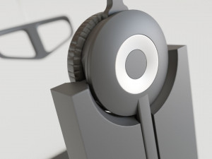 wireless professional headset Model 3D