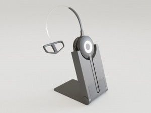 wireless professional headset Model 3D