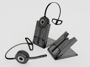 wireless professional headset Model 3D