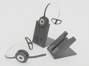 wireless professional headset Model 3D