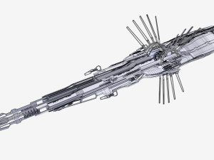 scifi alien ship 3D Model