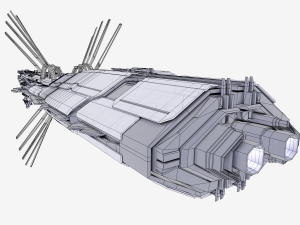 scifi alien ship 3D Model