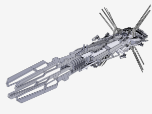 scifi alien ship 3D Model