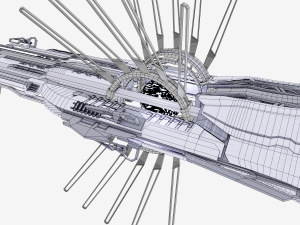 scifi alien ship 3D Model