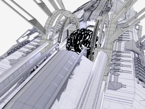 scifi alien ship 3D Model