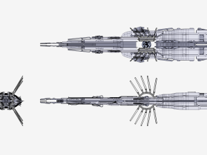 scifi alien ship 3D Model