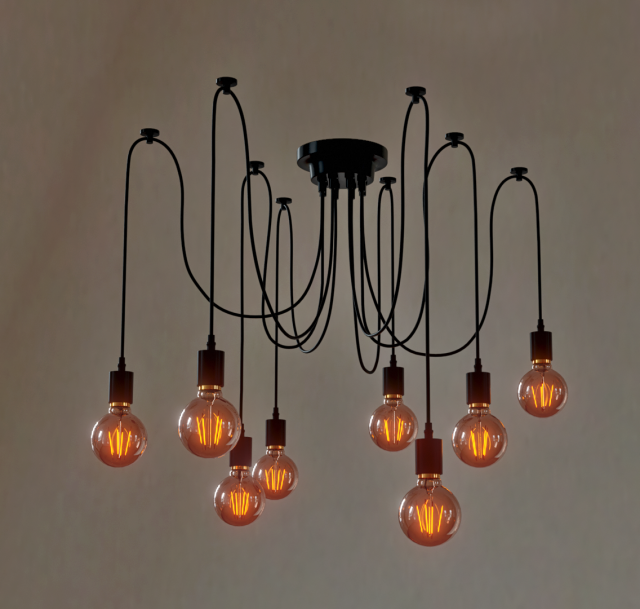 chandelier spider Modèle 3D .c4d .max .obj .3ds .fbx .stl .blend 