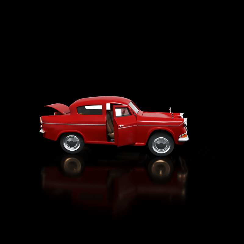 Car retro Anglia 4 105E 3D Модель .c4d .max .obj .3ds .fbx .stl .blend 