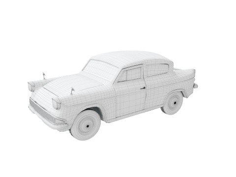 Car retro Anglia 4 105E 3D Модель