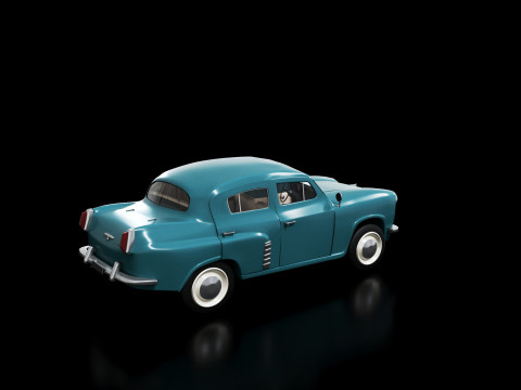 Car retro moskvich 402 3D 모델