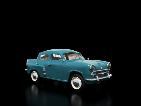Car retro moskvich 402 3D 모델