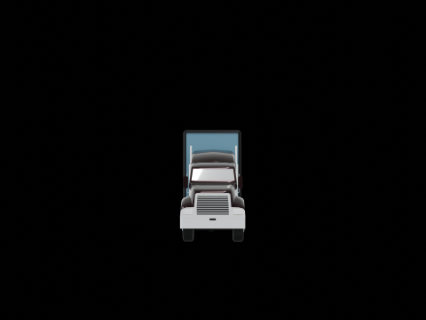Truck with trailer 3D 모델