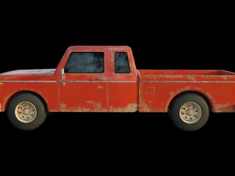 Pickup car PBR texture 3D Model