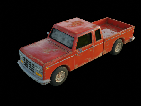 Pickup car PBR texture Modelo 3D
