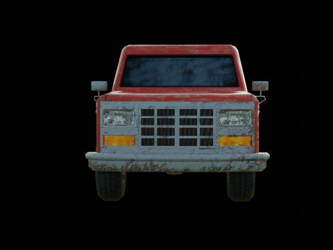 Pickup car PBR texture Modelo 3D