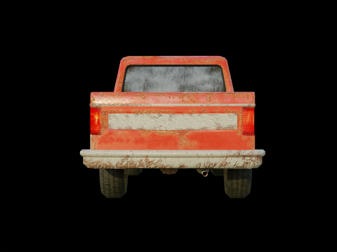 Pickup car PBR texture Modelo 3D