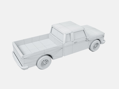 Pickup car PBR texture Modelo 3D