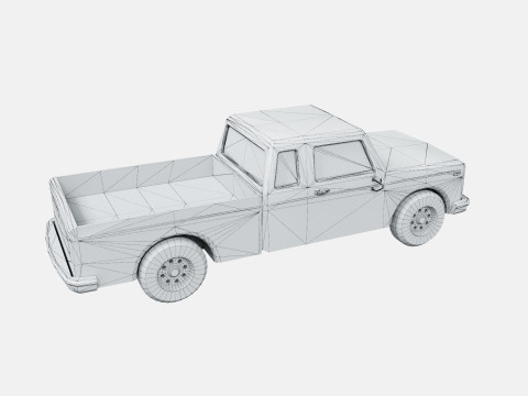 Pickup car PBR texture Modelo 3D