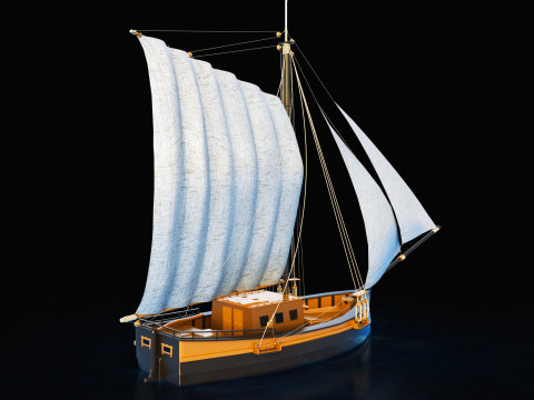 Ship Gaff sloop Modelo 3D