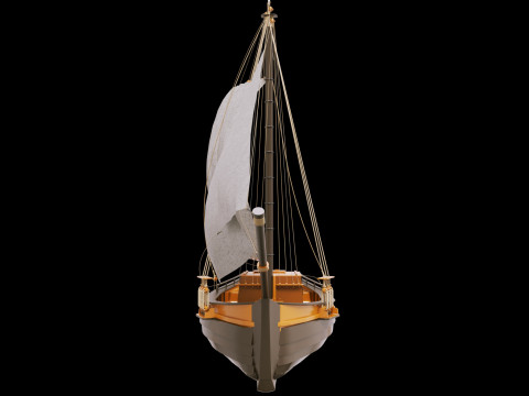 Ship Gaff sloop Modelo 3D