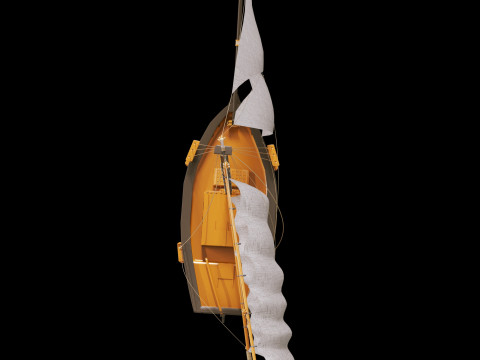 Ship Gaff sloop Modelo 3D