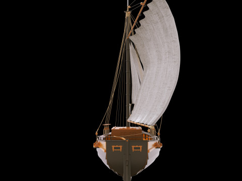 Ship Gaff sloop Modelo 3D