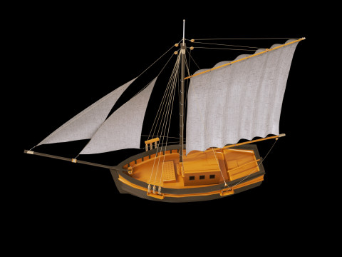 Ship Gaff sloop Modelo 3D