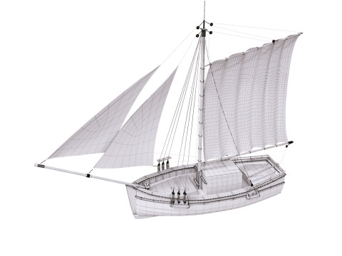 Ship Gaff sloop Modelo 3D
