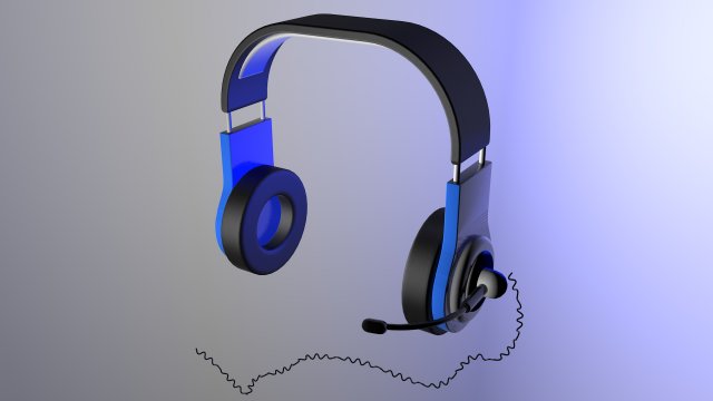 headphones free 3D Model .c4d .max .obj .3ds .fbx .stl .blend