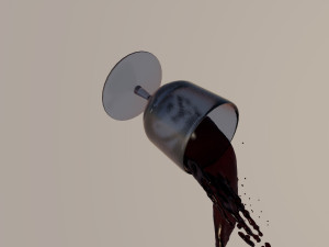 a glass of wine 3D Model
