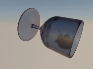 a glass of wine 3D Model