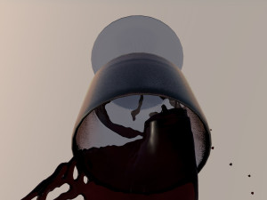 a glass of wine Modèle 3D