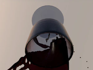 a glass of wine 3D Model