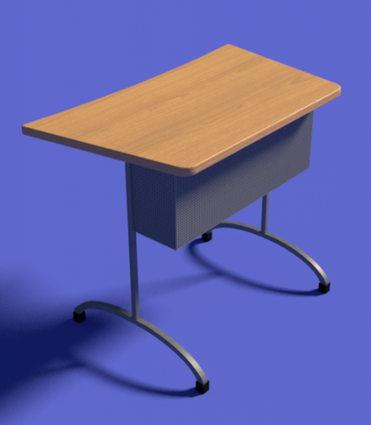 school desk 3D Model .c4d .max .obj .3ds .fbx .stl .blend 