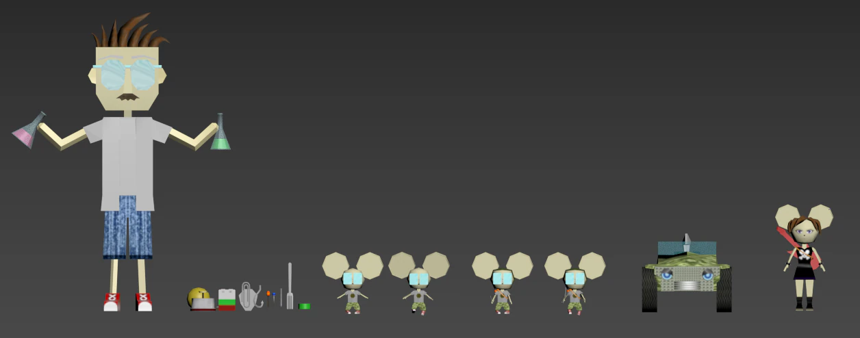 character game play 3D Model .c4d .max .obj .3ds .fbx .stl .blend 