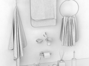 bath decor kit simas Modello 3D