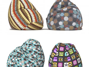 bean bag chairs 3D Model