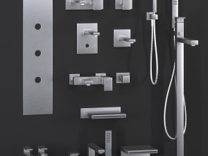 gessi rettangolo bathroom mixer collection Modelo 3D