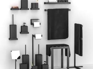 gessi rettangolo bathroom mixer collection 3D Model