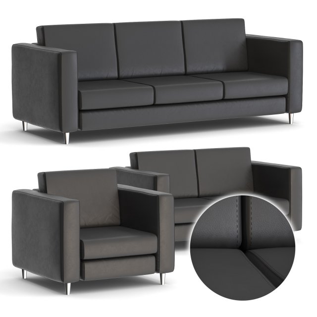 office sofa mvk Modelo 3D .c4d .max .obj .3ds .fbx .stl .blend 