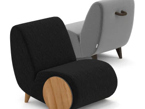 बोर्ग द्वारा रैपिडे लाउंज कुर्सी 3D मॉडल