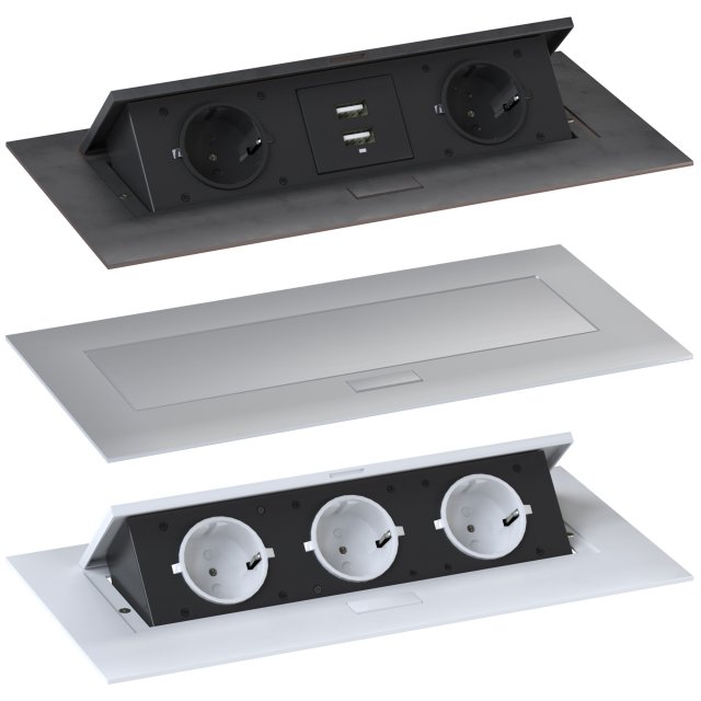 in desk socket gtv Modèle 3D .c4d .max .obj .3ds .fbx .stl .blend 