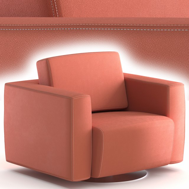 armchair unital valentino 3Dモデル .c4d .max .obj .3ds .fbx .stl .blend 