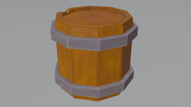 barrel low poly 3D 模型 .c4d .max .obj .3ds .fbx .stl .blend