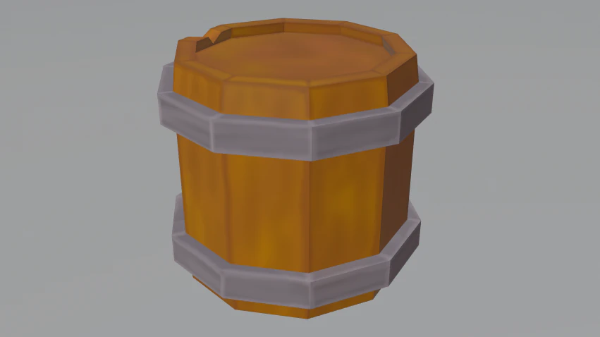 barrel low poly 3D Model .c4d .max .obj .3ds .fbx .stl .blend 