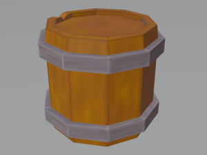 barrel low poly 3D Model