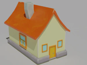 thuis laag poly 3D Model