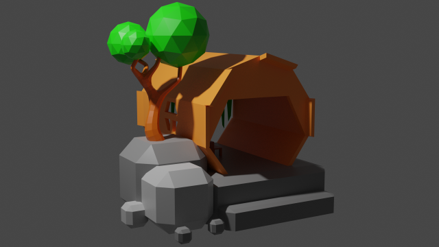 home low poly 3Dモデル .c4d .max .obj .3ds .fbx .stl .blend 