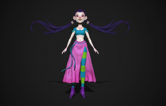 hay lin witch zbrush hd 3D Model .c4d .max .obj .3ds .fbx .stl .blend