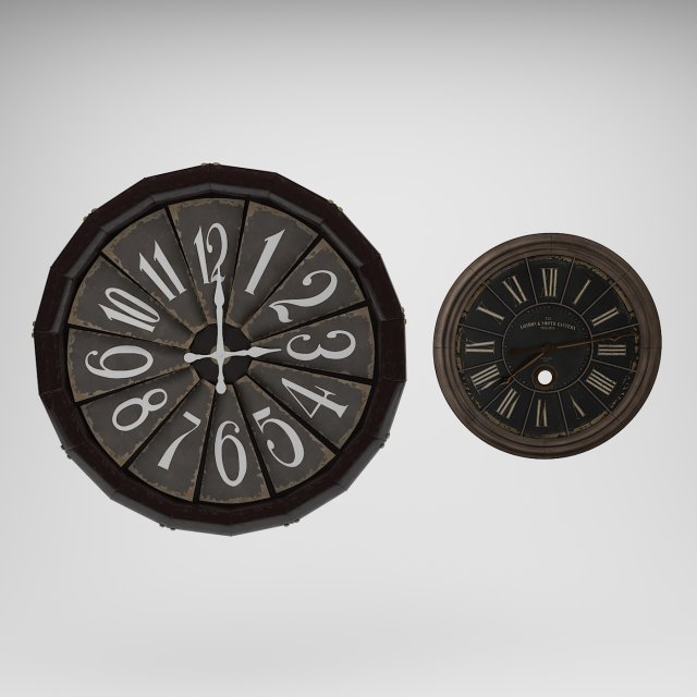 clcok vinci Model 3D .c4d .max .obj .3ds .fbx .stl .blend 